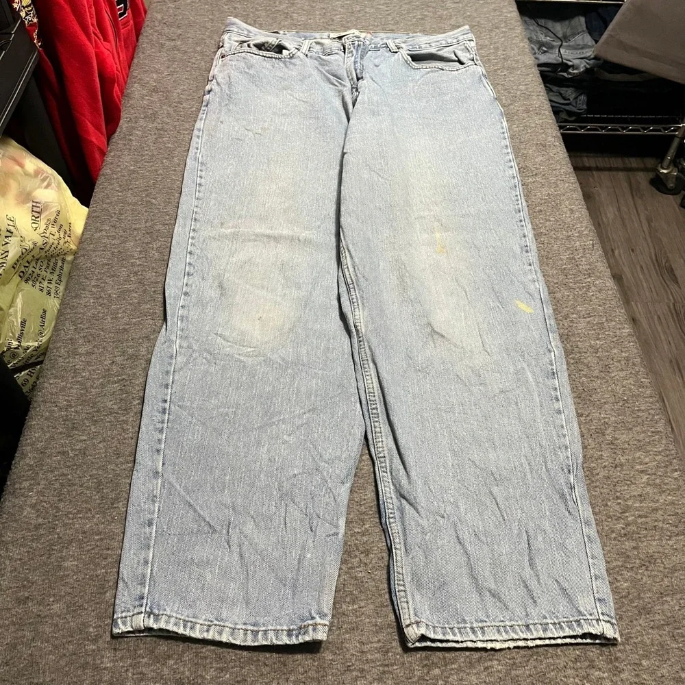 Levis 560 Comfort Fit Light Wash Baggy Denim Jeans W40 L34 Mens Blue
